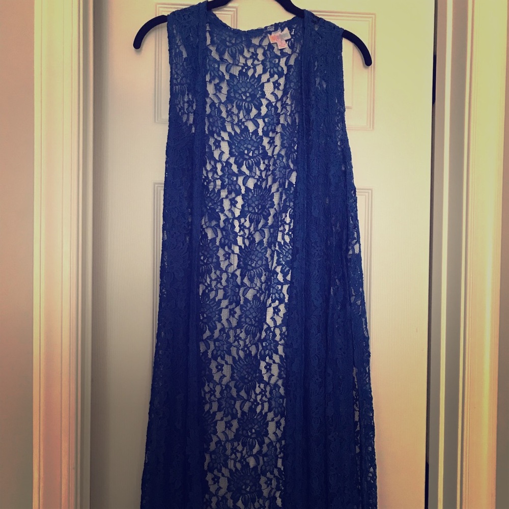 Lularoe Joy Vest Lace S